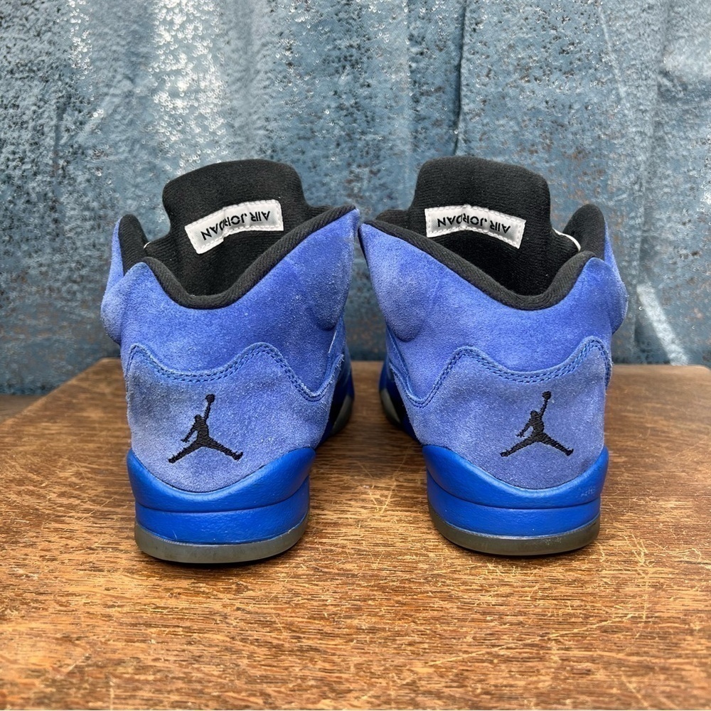 Air Jordan 5 Retro Blue Suede Size 6.5 Youth - Picture 5 of 8